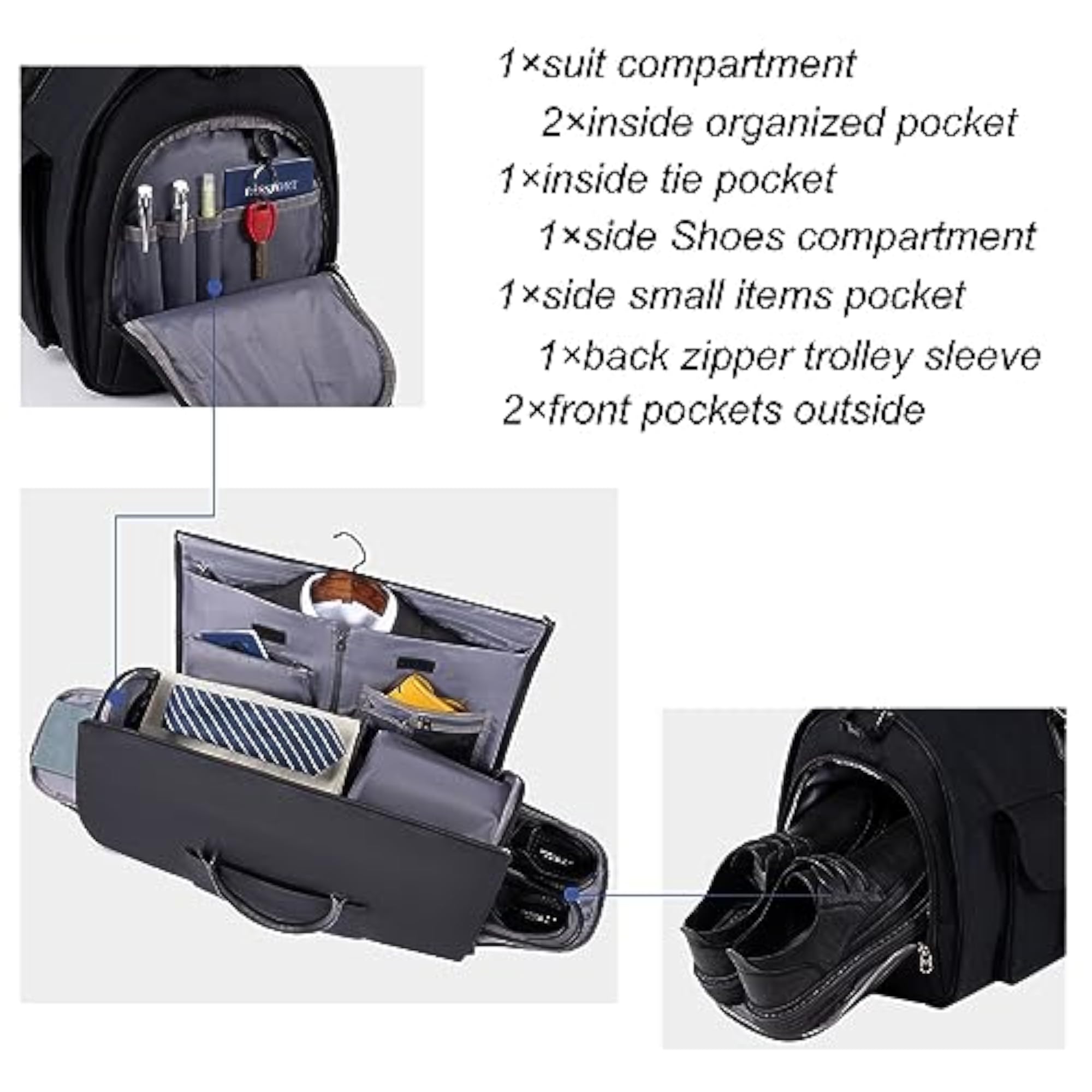 Garment Convertible Weekender Bag, Canvas Duffle Bag
